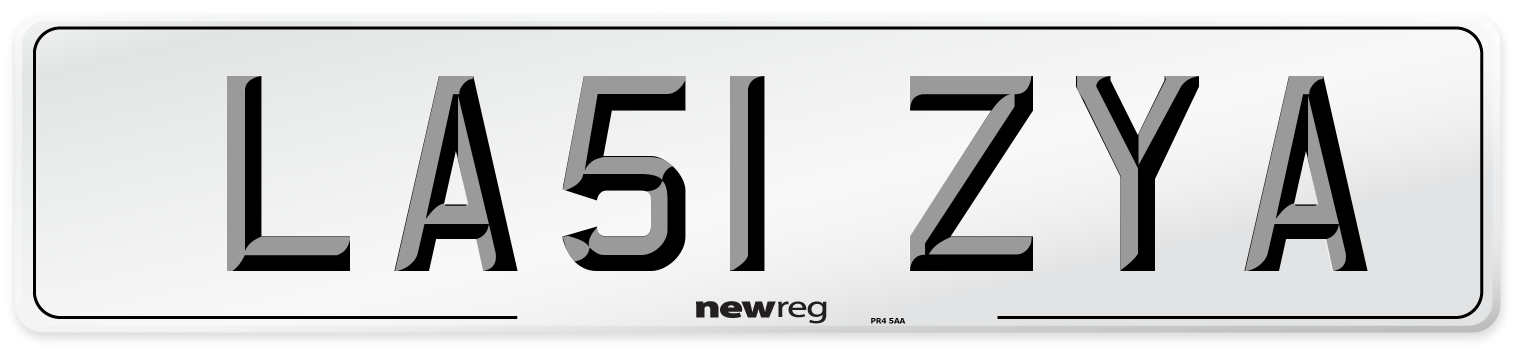 LA51 ZYA Number Plate from New Reg
